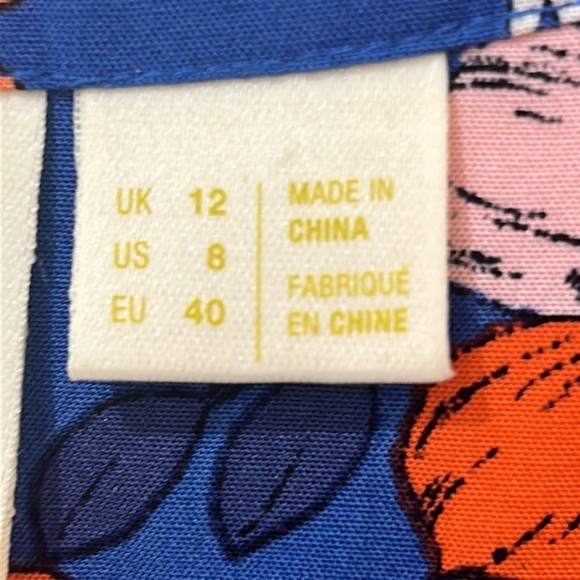 ANTHROPOLOGIE MAEVE Elan Scarf Floral Print Tie Front Blouse Size 8 - Picture 5 of 16